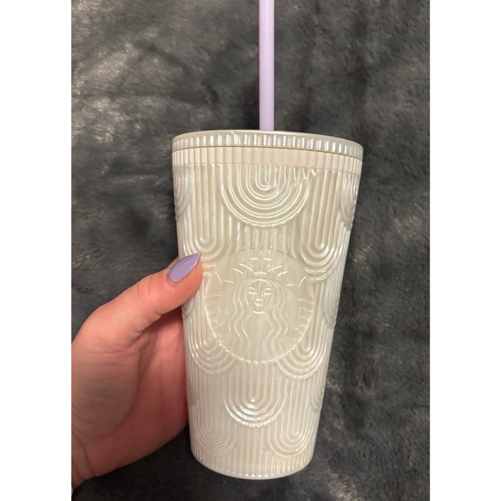 Starbucks Textured Tumbler with Straw - Cream